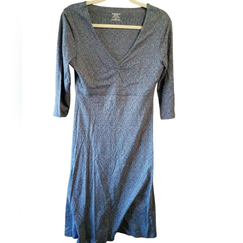 Toad&Co Rosalinda Dress Blue Size Small Outdoor Camp Sporty Athleisure Organic